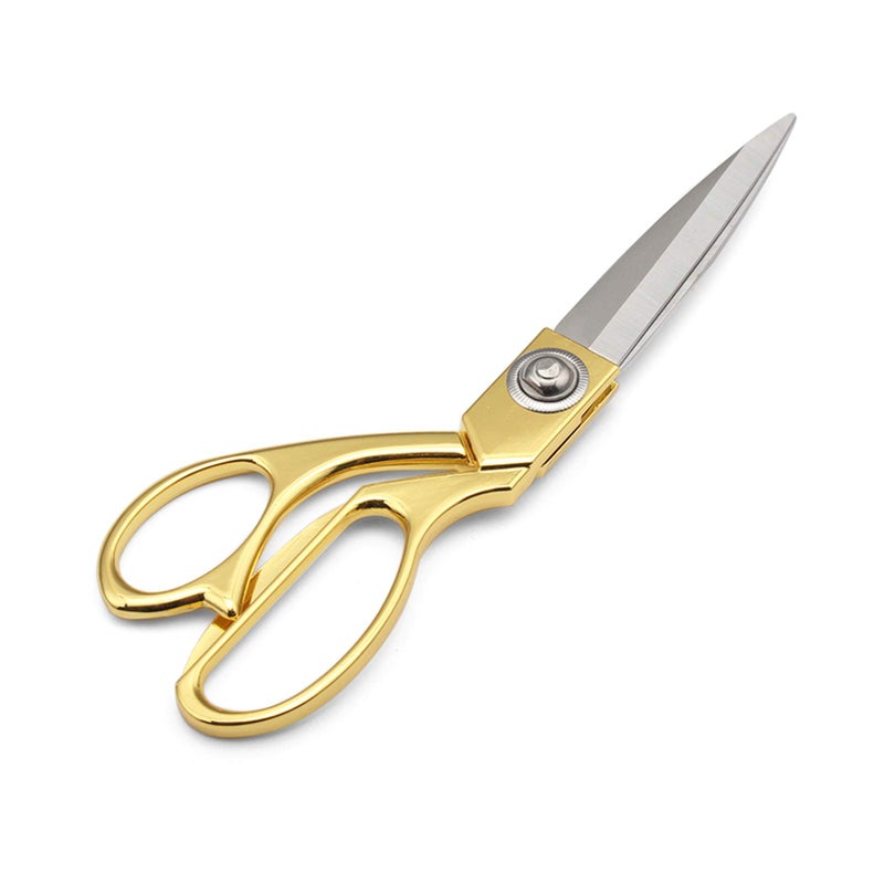 JYTUUL Gold 8" Sharp Tailor Scissors - Fabric, Leather & Clothing Scissors - Stainless Steel Professional Heavy Duty Dressmaking Shears - Image 1